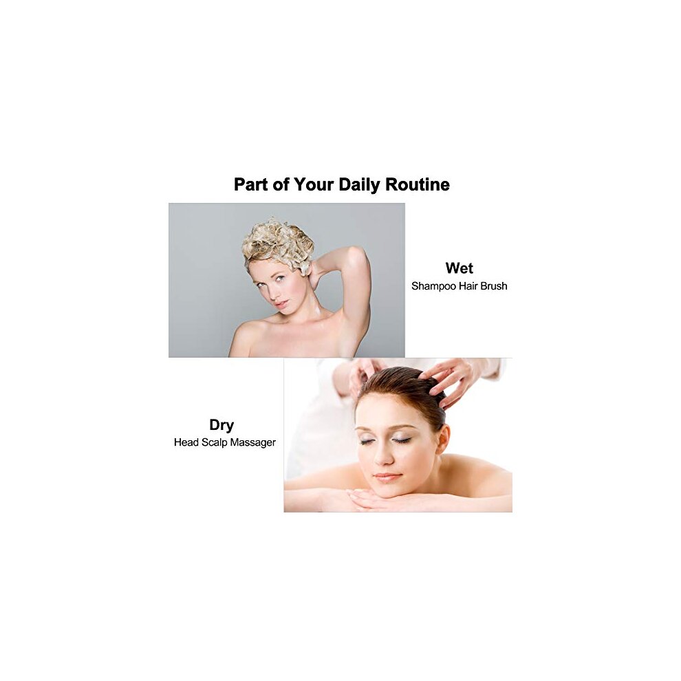 FReatech Updated Hair Scalp Massager Shampoo Brush, Shower Hair Brush with Long & Flexib