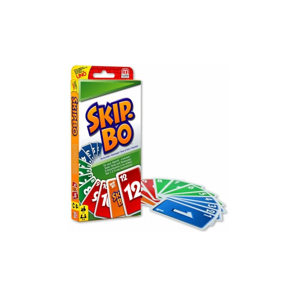 Mattel Games UNO:SKIP BO Card Game Multiplayer Card Game Family Party Games Toys Kids Toy