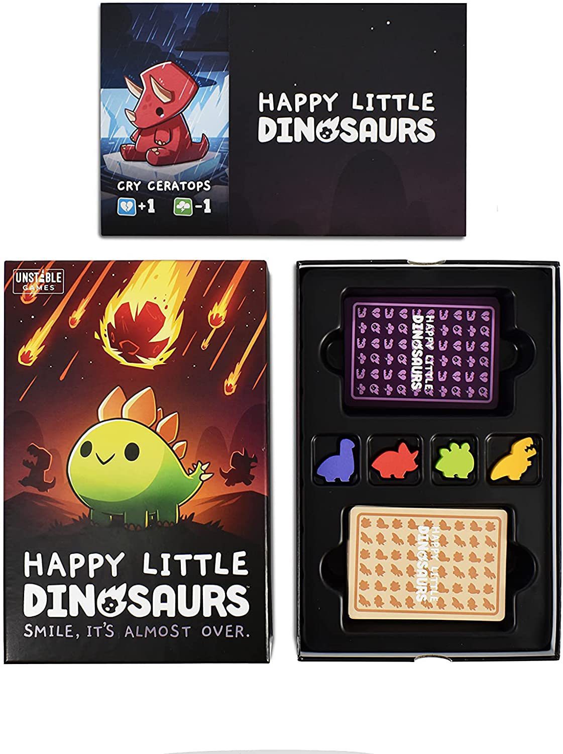 Happy Little Dinosaurs Board Game Fun Base Game Party English Card Game Family Toy for Gift Birthday Christmas Thanksgiving Party Favor