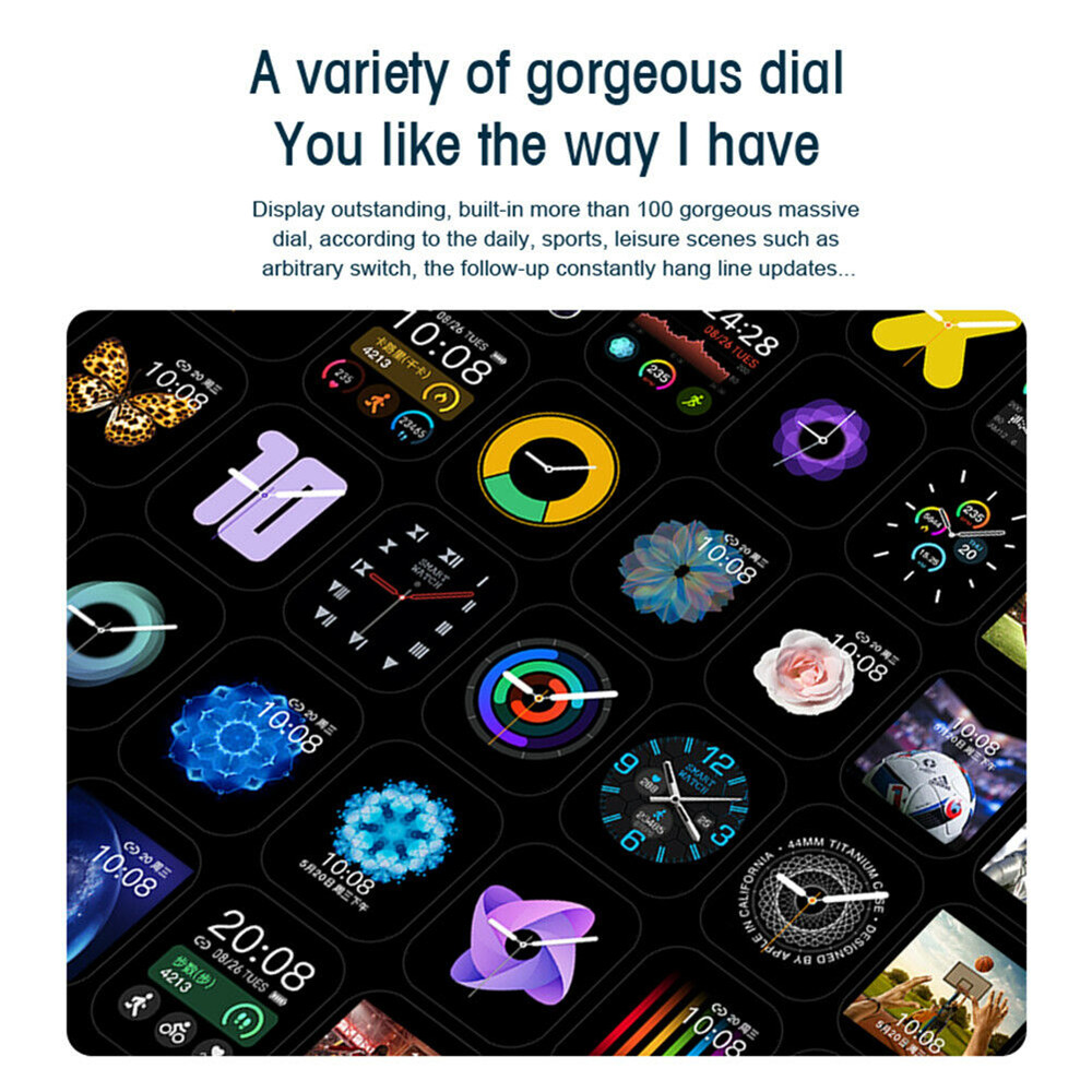 Smart Watch Sport Clock Fitness Tracker Bracelet Heart Rate Monitor Sleep IP67 Smartwatch for Android IOS Women Pink