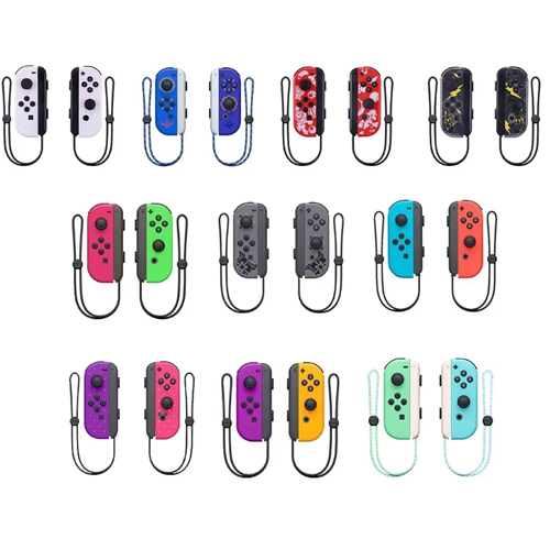 (Blue / Yellow) Joy Con Controller Left Right Pair Wireless Gamepad with Wrist Strap Compatible for Nintendo Switch Sport Game Family Game Accessories Christmas Thanksgiving New Year Birthday Gift for Kids Adults