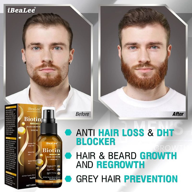 IBeaLee Biotin Hair Growth Booster Serum Hair Beard Serum Spray