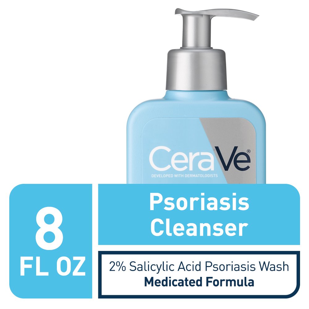 CeraVe Psoriasis Cleanser Treatment with Salicylic Acid for Dry Skin Itch Relief and Latic Acid for Exfoliation 237ml
