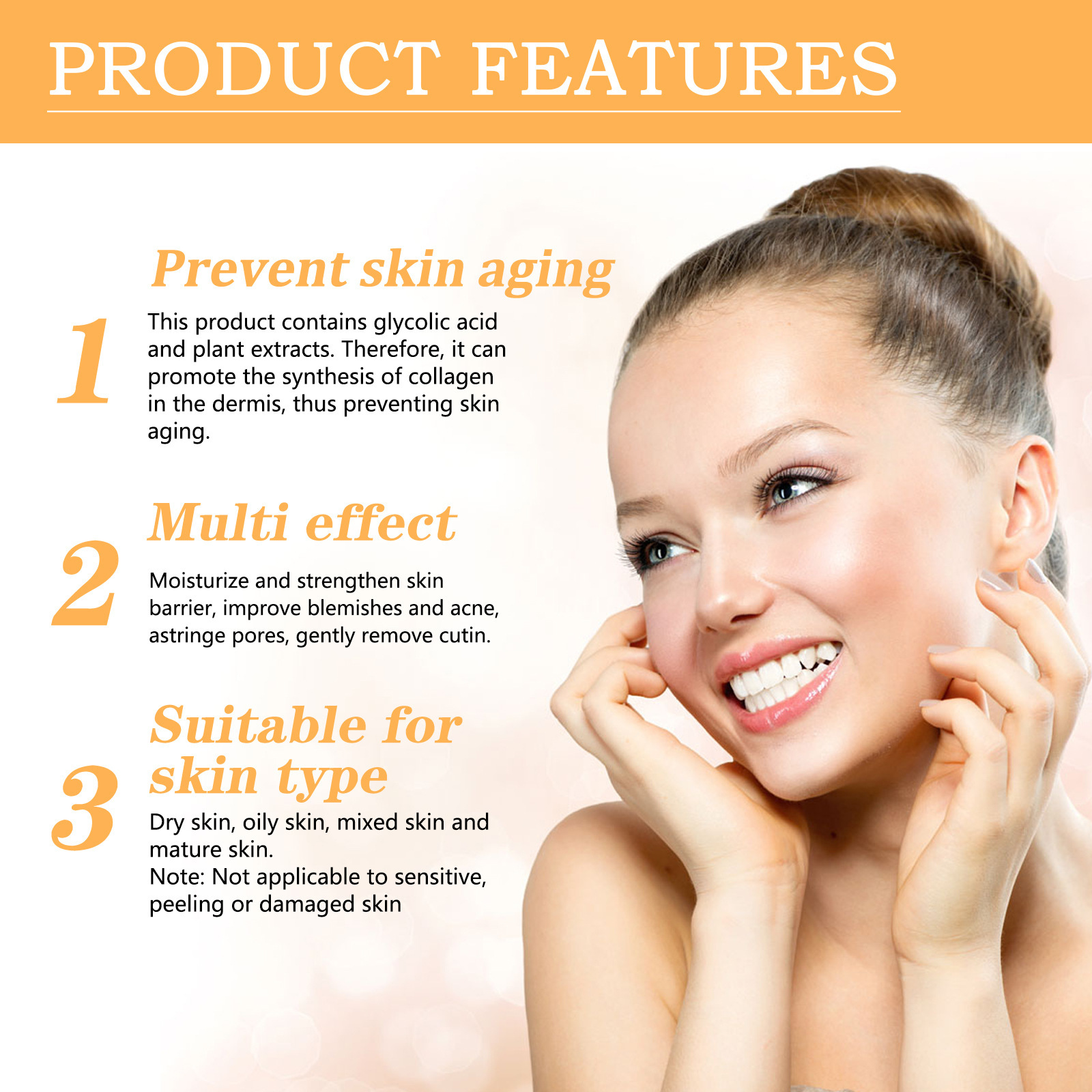 Face Toner for Women Glycolic Acid 7 Percent Toning Resurfacing Solution Improve Blemishes Remove Acne Marks Skin Care