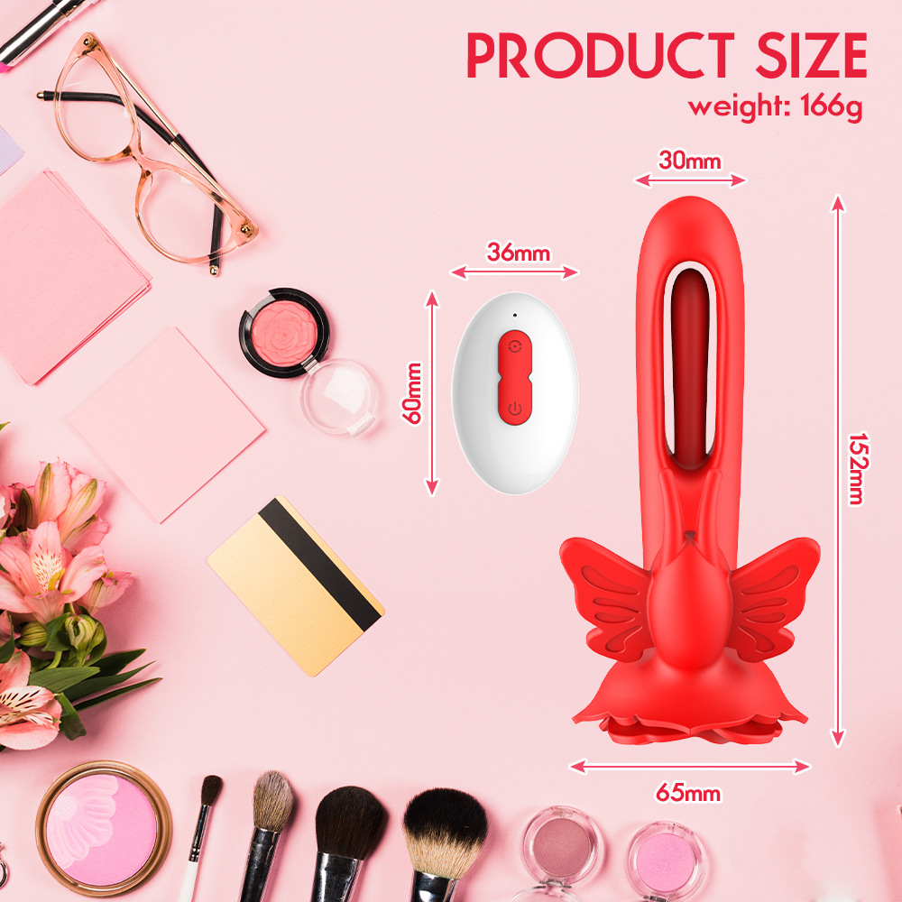 (Red) Wearable Vibrator Adult Sex Toys for Women G Spot Vibrators Nipples Anal Sex Toys