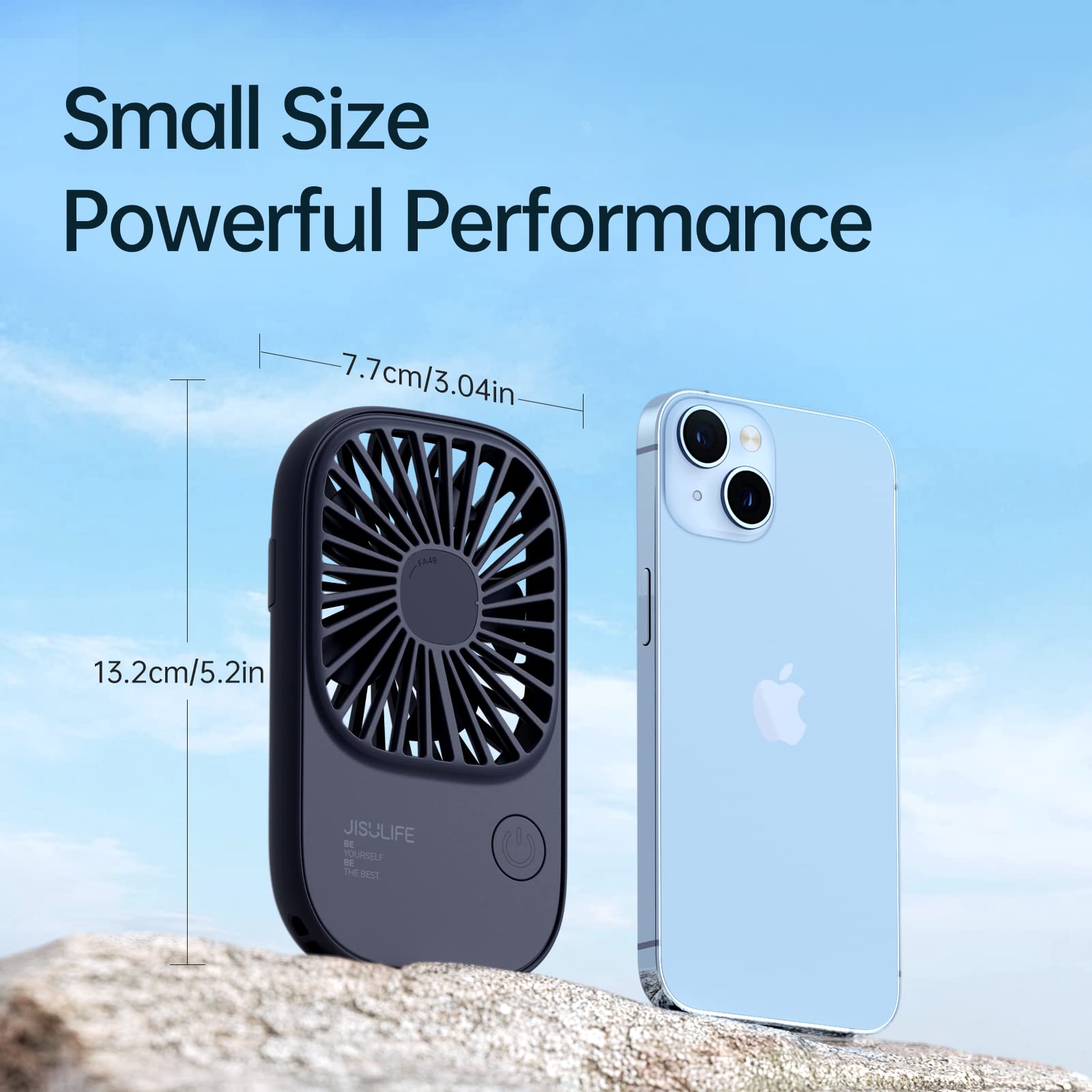 Ultra Slim Portable Hand Mini Fan Battery Operated Eyelash Fan with 3 Speeds