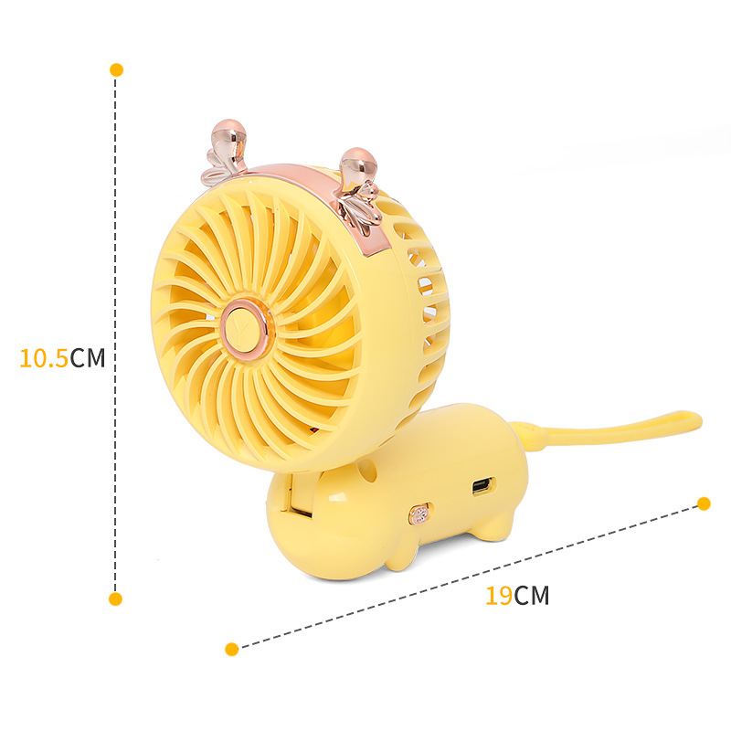 Rechargeable Battery Portable Fan with 3 Speed Desk Fans for Girls Women Kids Outdoor Travel Office Home Camping