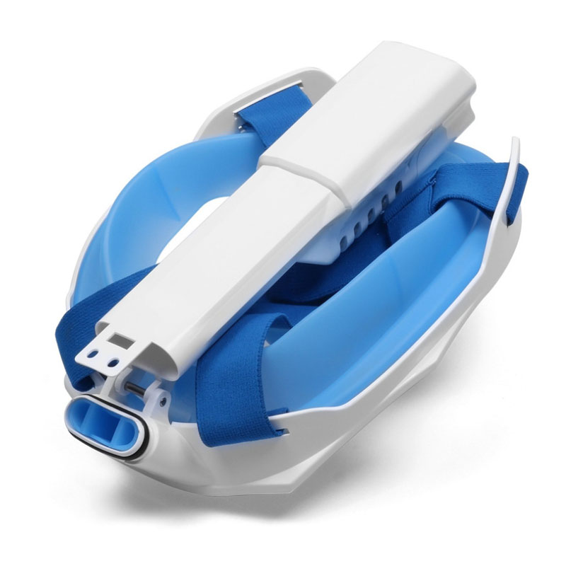 (Blue S~M) Snorkel Mask 180° Full Face Diving Mask Free Breathing Design Anti-Fogging and Anti-Leak Technology with Adjustable Head Straps for Adult Youth Kids