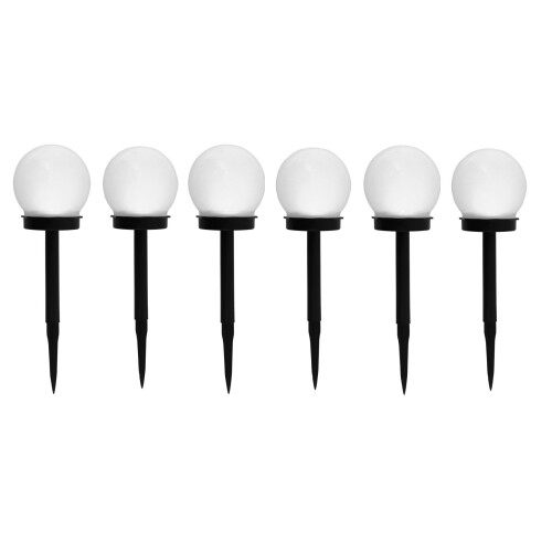 Solar Round Ball Globe LED Garden Path Ground Lights Stake Lighting