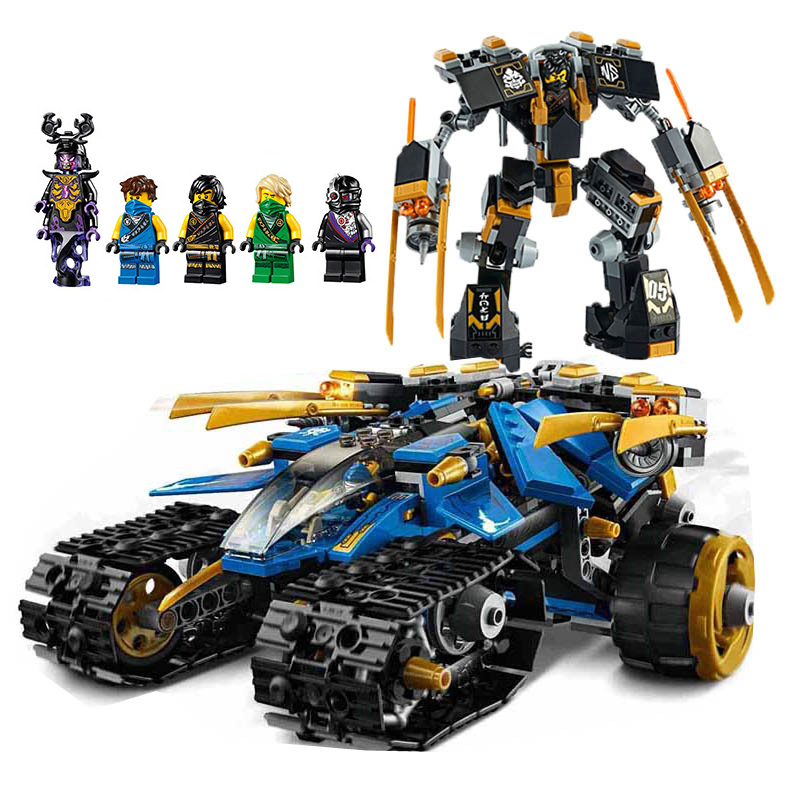 NINJAGO Legacy Thunder Raider Ninja Mech Adventure Toy Building Kit DIY Construction  Building Blocks Bricks Set for Boy Girl Kid Compatible with Lego