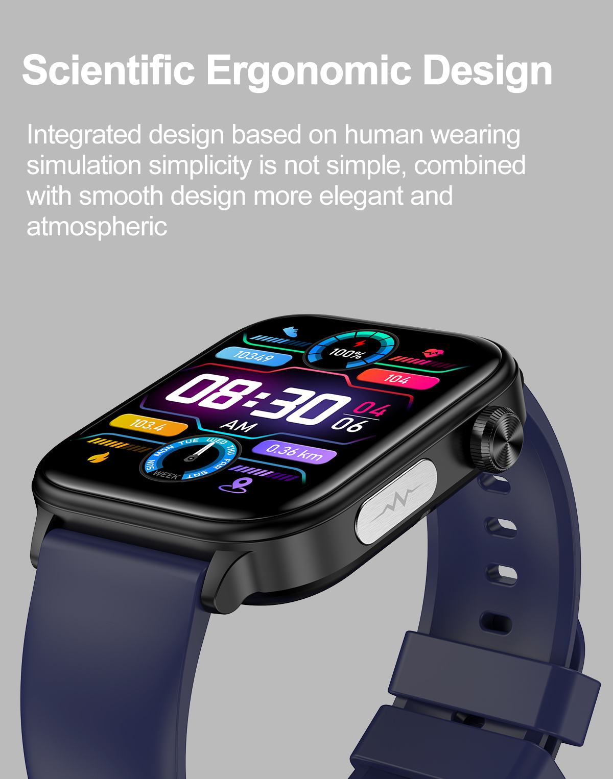 (Black) Women Smartwatch Medical Diagnosis Smart Watch HD Bluetooth Call ECG Blood Glucose Uric Acid Blood Lipids Monitoring