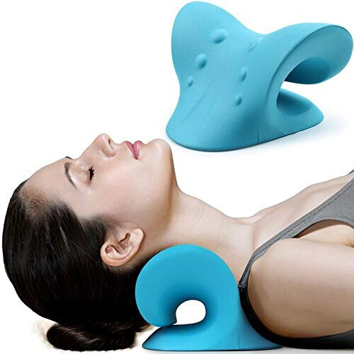 Neck and Shoulder Relaxer, Cervical Traction Device for TMJ Pain Relief and Cervical Spine Alignment Chiropractic Pillow Patening Product