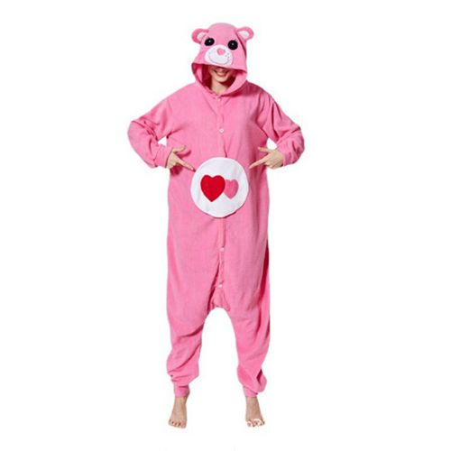 Animal Onesie Cartoon Bear Kigurumis Adult Women Men Pajama Sleep Overall Polar Fleece Cosplay Jumpsuit Halloween Costumes