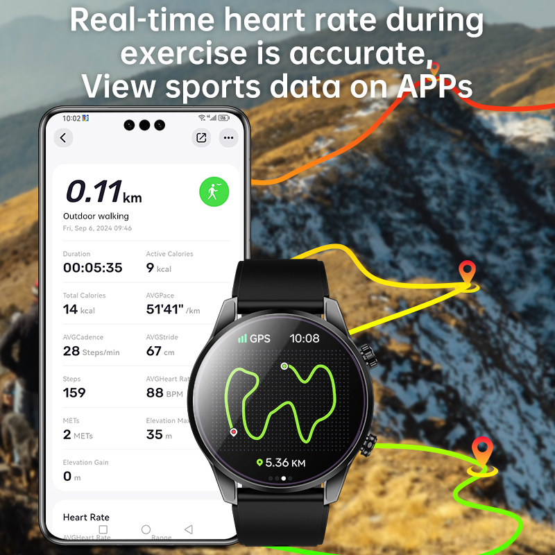 GPS Smart Watch GPS Barometer Bluetooth Call Smartwatch Men Women