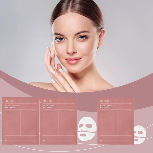 (1PC) Bio Collagen Facial Mask Shrink Pore Moisturizing Refreshing Nourish Care Skin Hydration Moisturizer Deep Lift Brightening Nourish Skin Care Product