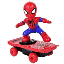 Spiderman Electric Skateboard 360u00b0 Rotation Music With Light Kids Toys Xmas Gift