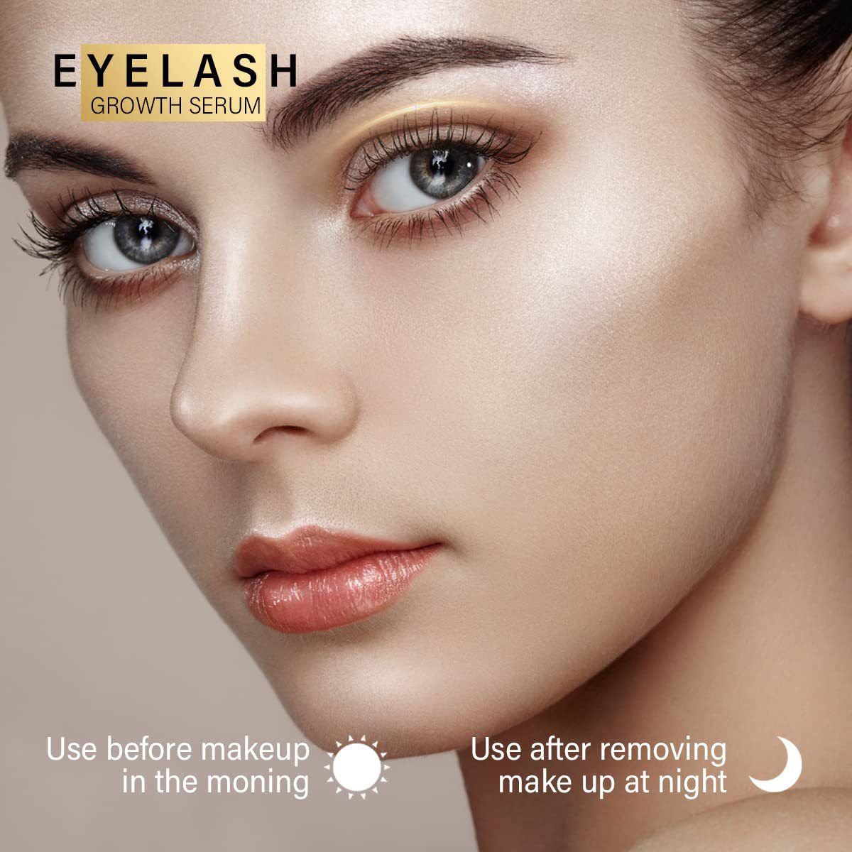 Eyelash Growth Serum Natural Thickening Lengthening Safe Lash Enhancer Eyelash Nourishing Serum for Moisturizing Curling 8ml