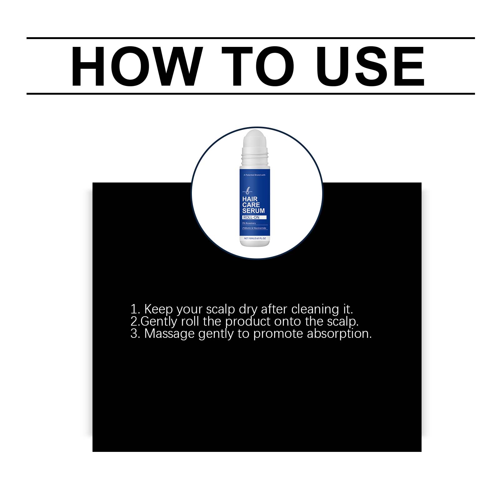 Rosemary Density Hair Essence Roll-on Ball For Nourishing Repair Damaged&Strengthen Hair Roots Scalp Massage Hair Scalp Serum ﻿