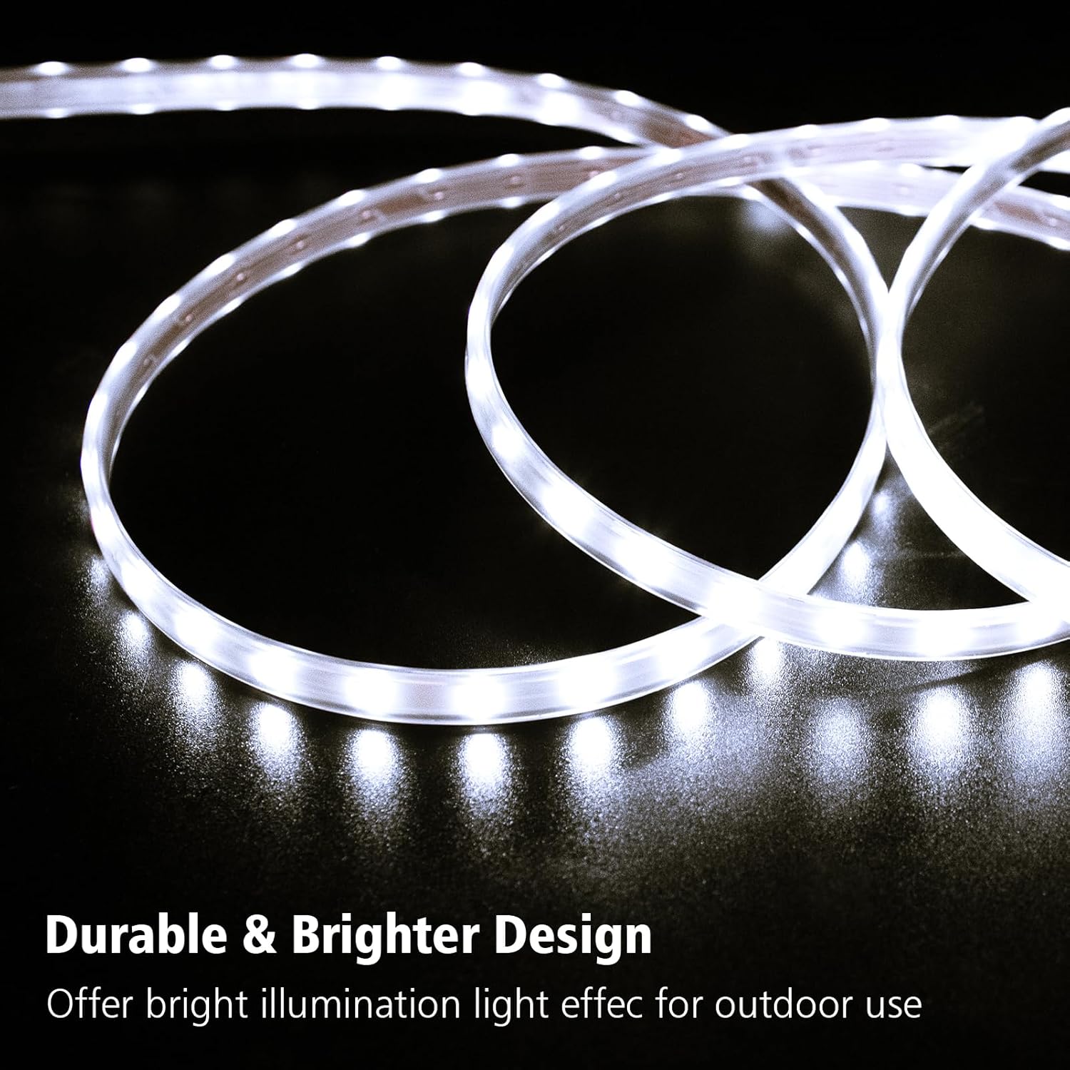 (Warm White)  Solar LED Strip Lights Outdoor 5M 320 LED Lights Strip with Remote 8 Modes Solar Garden Lights Outdoor Waterproof Rope Light for Fence Porch Gazebo Trees 
