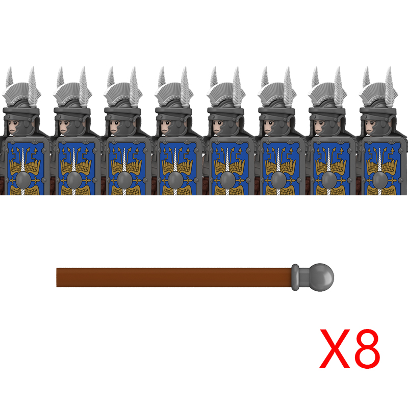 (Soldiers J) Middle Roman Series Building Blocks Castle Medieval Military Knight Soldier Figures Legion Army Warrior Shield Bricks Toys Gifts