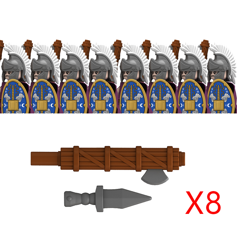 (Soldiers J) Middle Roman Series Building Blocks Castle Medieval Military Knight Soldier Figures Legion Army Warrior Shield Bricks Toys Gifts