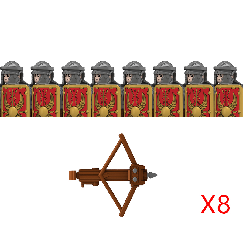 (Soldiers J) Middle Roman Series Building Blocks Castle Medieval Military Knight Soldier Figures Legion Army Warrior Shield Bricks Toys Gifts