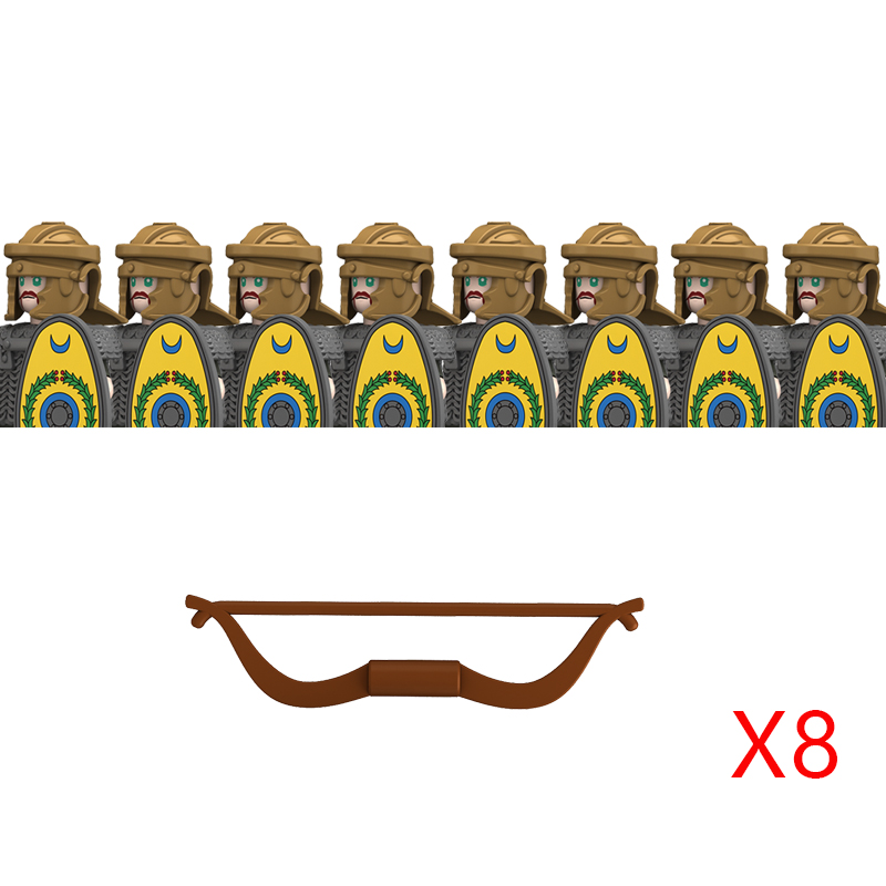 (Soldiers J) Middle Roman Series Building Blocks Castle Medieval Military Knight Soldier Figures Legion Army Warrior Shield Bricks Toys Gifts