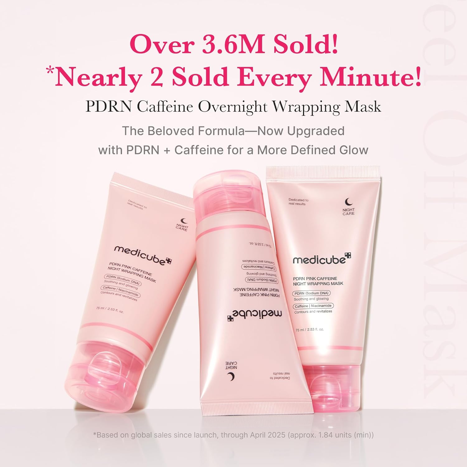 medicube Wrapping Mask PDRN Caffeine Overnight Peel Off Facial Mask Firming Depuffing Hydration DNA Caffeine Collagen Refined Glass Skin Face Contour Support 