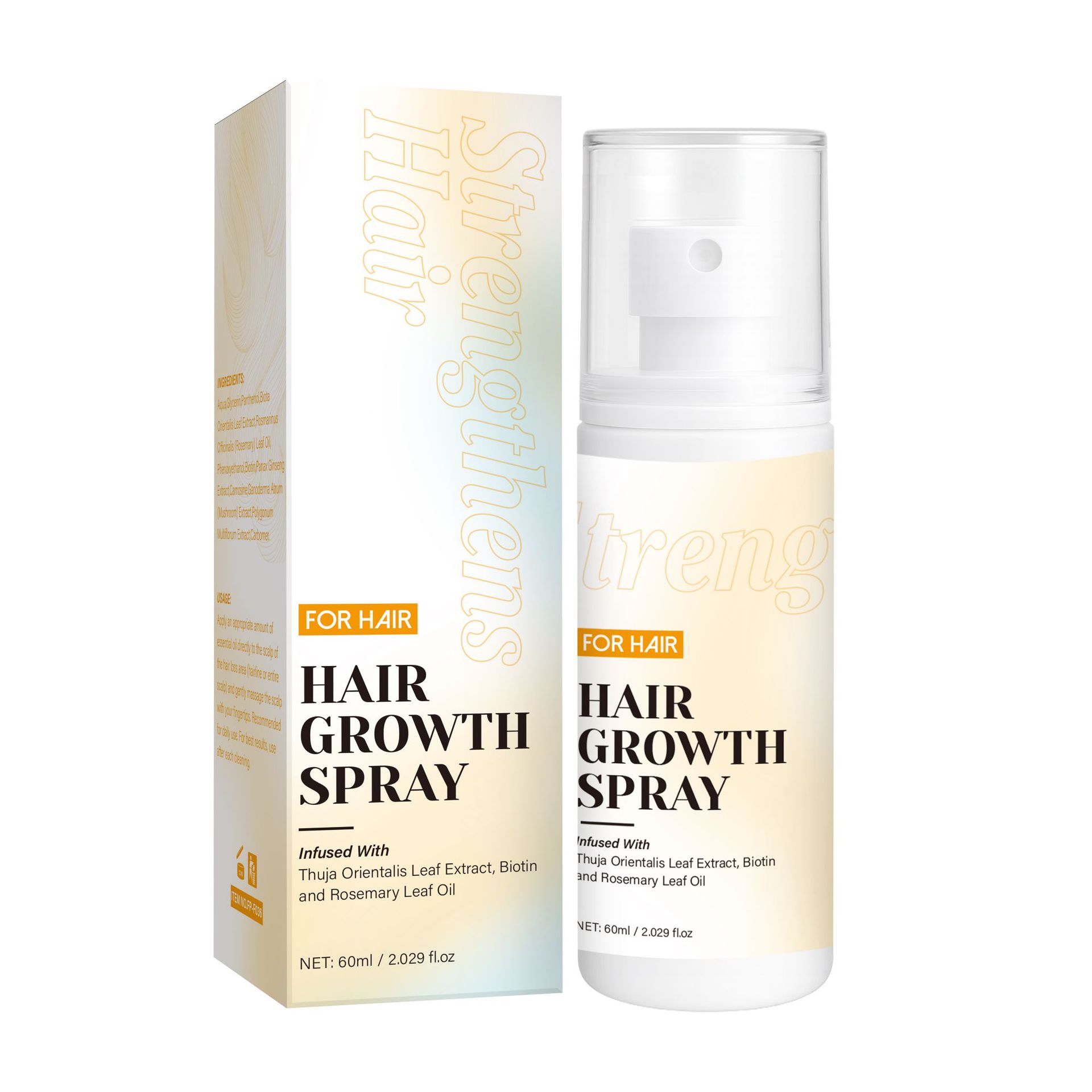Hair Root Revitalizing Spray Nourishing Strengthening For Thinning Hair Dry Scalp Daily Hair Care Routine 60ml