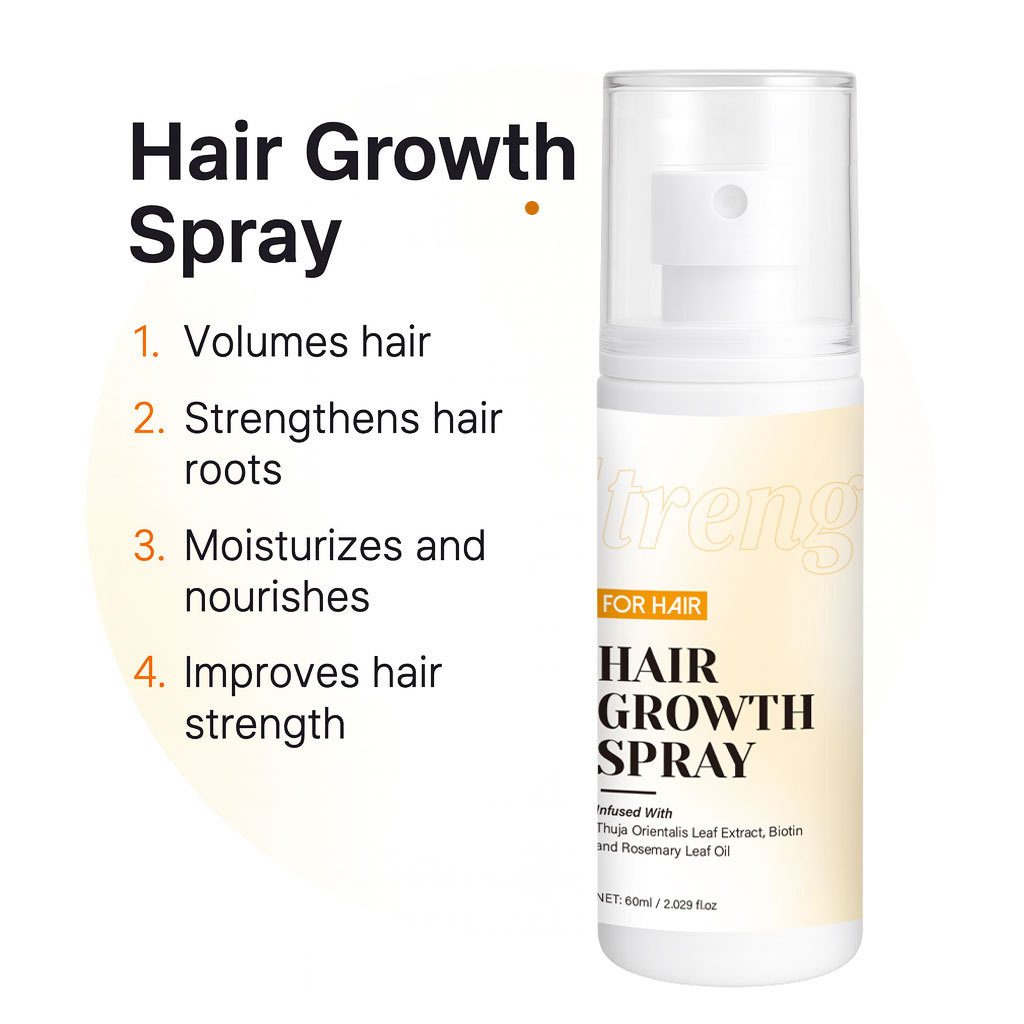 Hair Root Revitalizing Spray Nourishing Strengthening For Thinning Hair Dry Scalp Daily Hair Care Routine 60ml