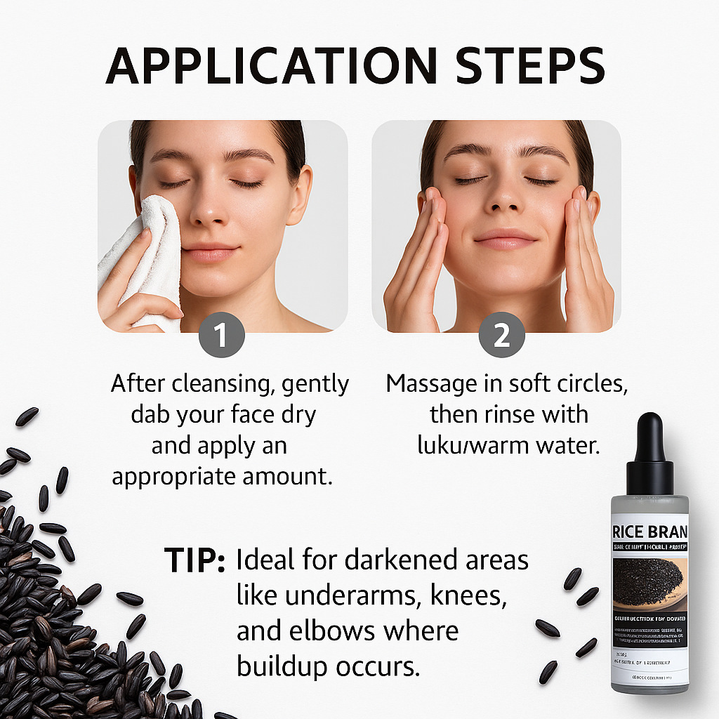 Exfoliating Black Rice Ampoule Smoothing Brightening For Glowing Skin Daily Face Treatment 60ml