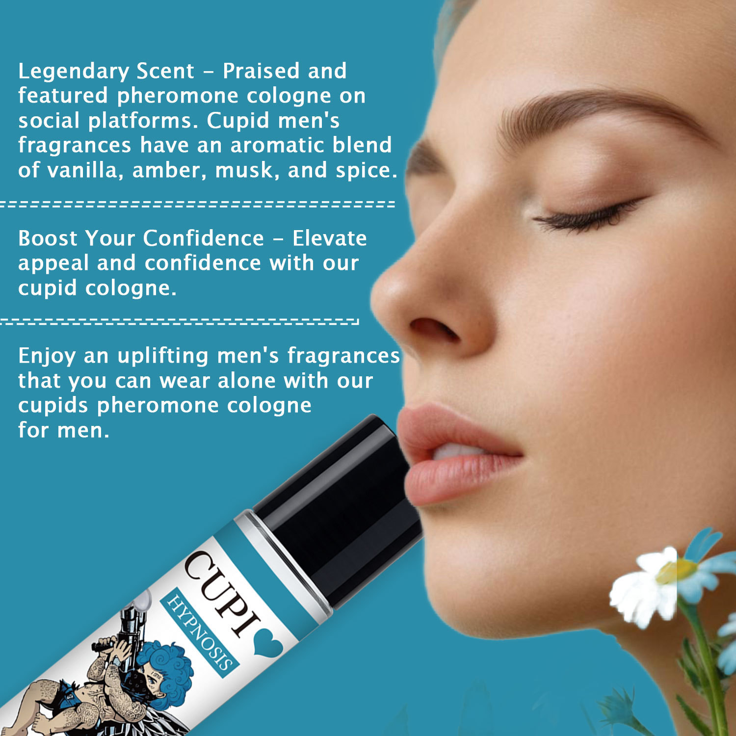 Cupi Hypnosis Blue Perfume 10ml Long Lasting Romantic Scent For Daily Wear Gift And Special Occasion