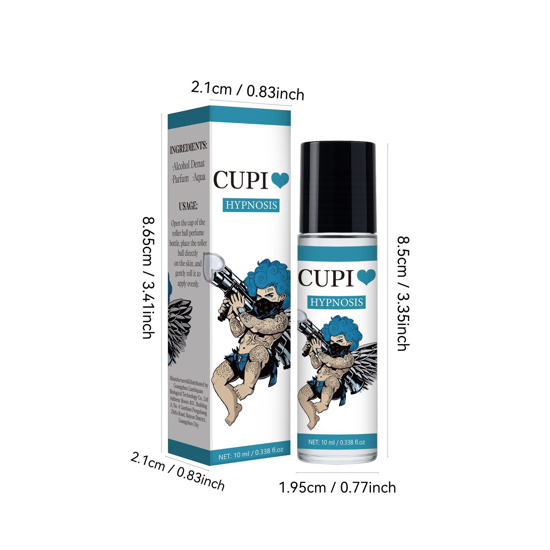Cupi Hypnosis Blue Perfume 10ml Long Lasting Romantic Scent For Daily Wear Gift And Special Occasion