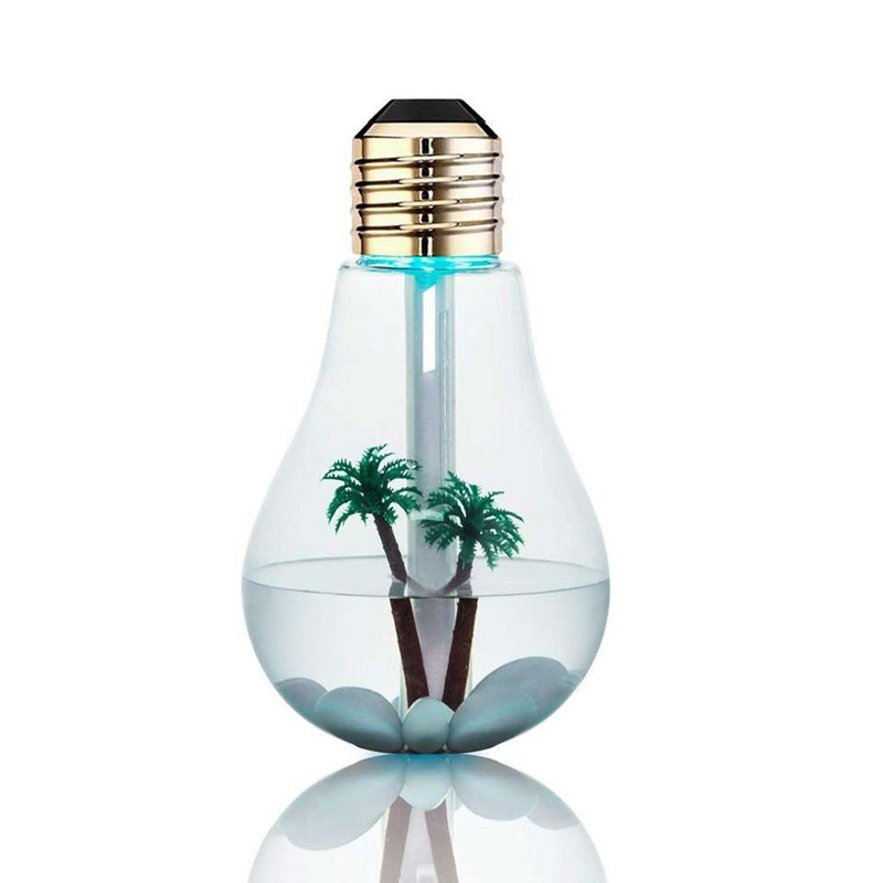 400ml Bulb Air Humidifier Creative Usb Humidifier With 7 Colors Night Light Ultrasonic Humidifier Led Mini Aroma Diffuser