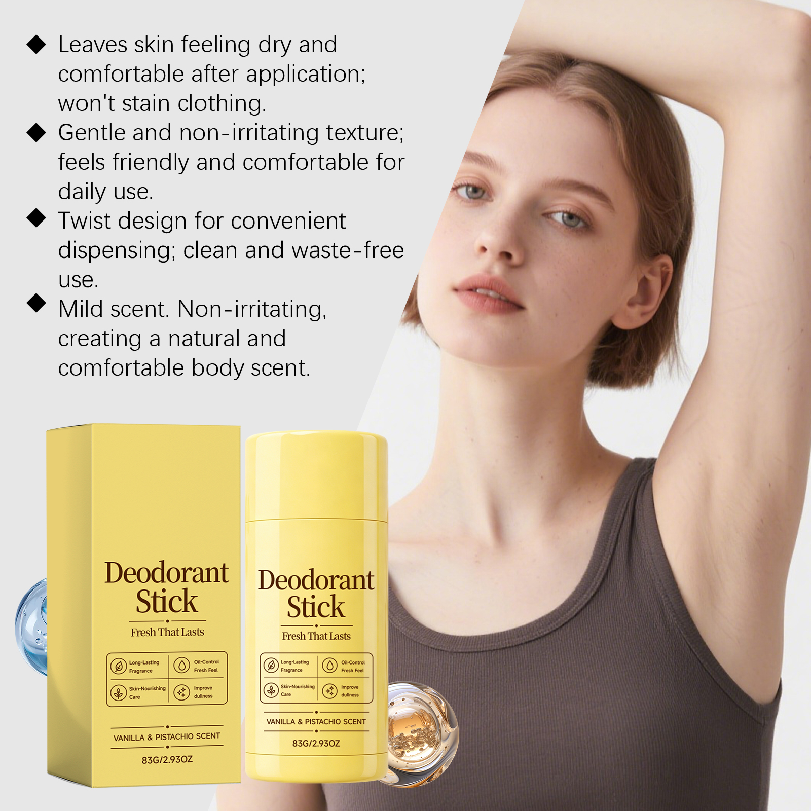 Antiperspirant Scent Stick Smooth Easy Apply Long Last Fresh Portable Store Dry Non Sticky Mild Body Care Product