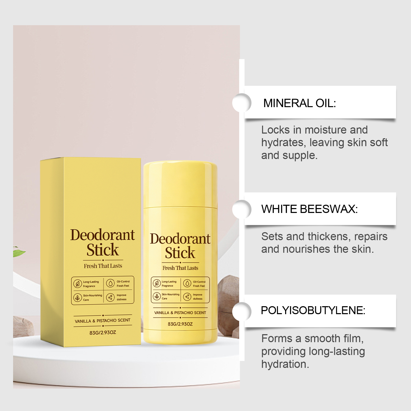 Antiperspirant Scent Stick Smooth Easy Apply Long Last Fresh Portable Store Dry Non Sticky Mild Body Care Product