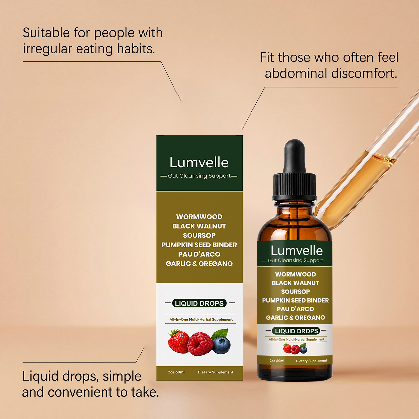 Intestine Balance Gentle Droplets Protect Gut Environment Stabilize Flora Convenient Oral For Irregular Diet Users