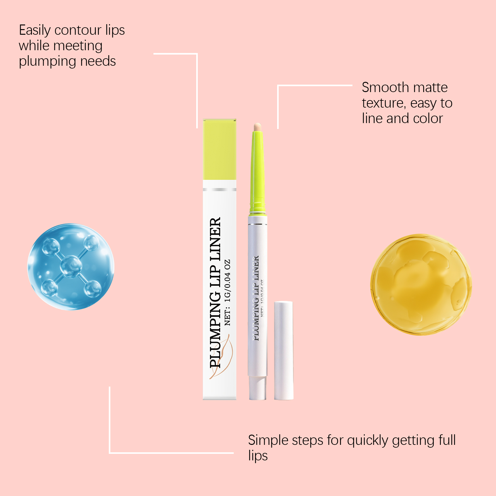 Matte Lip Liner Pen Natural Define Lip Lines Long Lasting Color Easy Makeup Daily Bright Lip Cosmetic