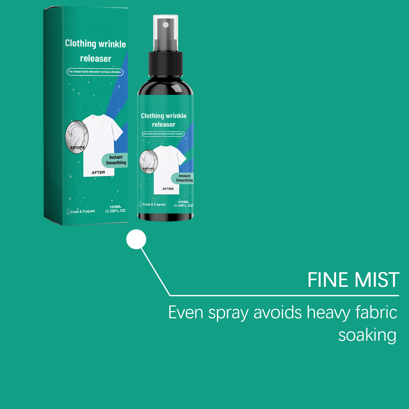 Clothes Wrinkle Remove Spray Mild Quick Dry Skin Friendly Anti Wrinkle Moisture Gentle Care Home Daily Garment Fabric Textile Maintain