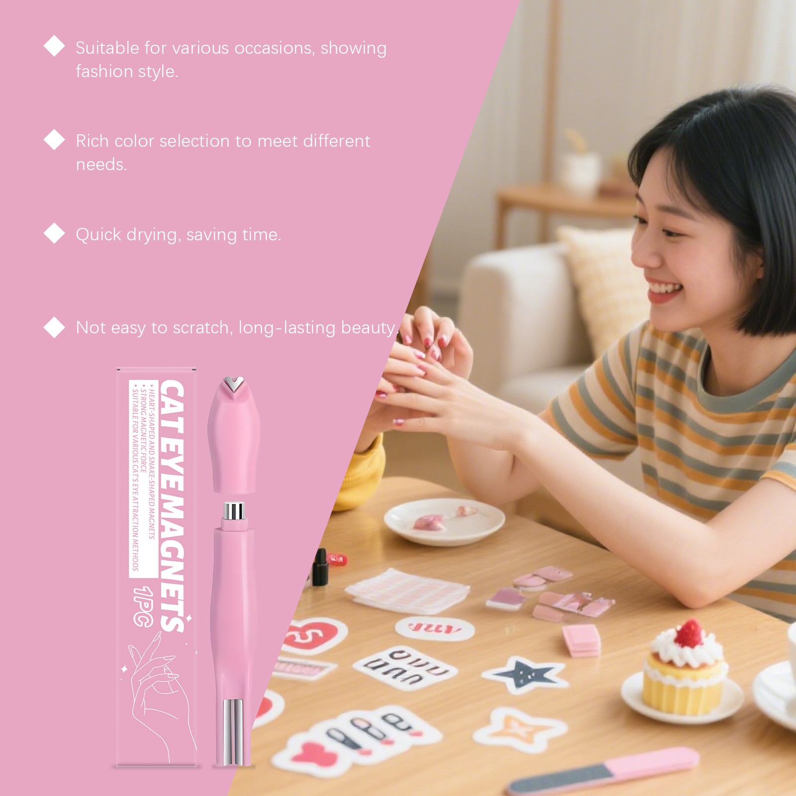 Multi Functional Nail Magnet Dopamine Stylish Multi Purpose For Cat Eye Nail Polish Gel Tool Accessory