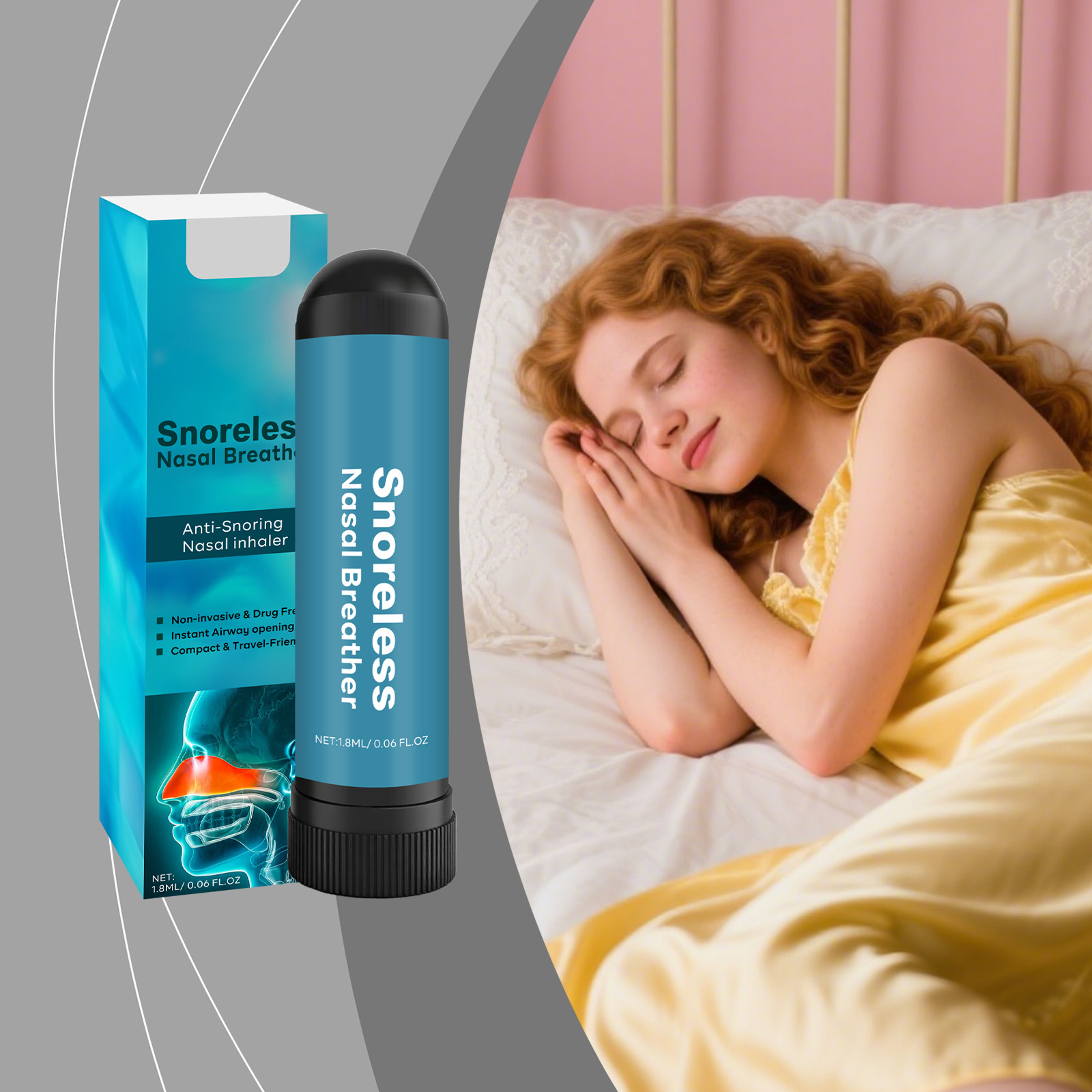 Nasal Care Device For Sleep Clean Nose Freshen Air Ease Snoring Gentle Care Night Daily Rest