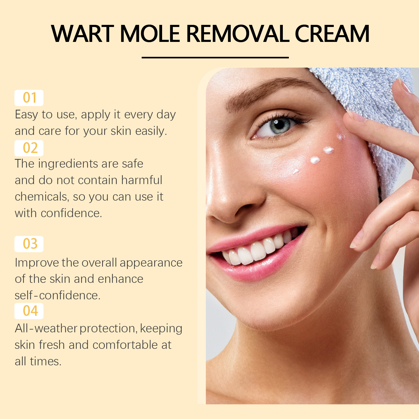 Bee Venom Skin Remove Wart Cream Mild Clean Repair Smooth Nourish Moisturize Skin Tissue