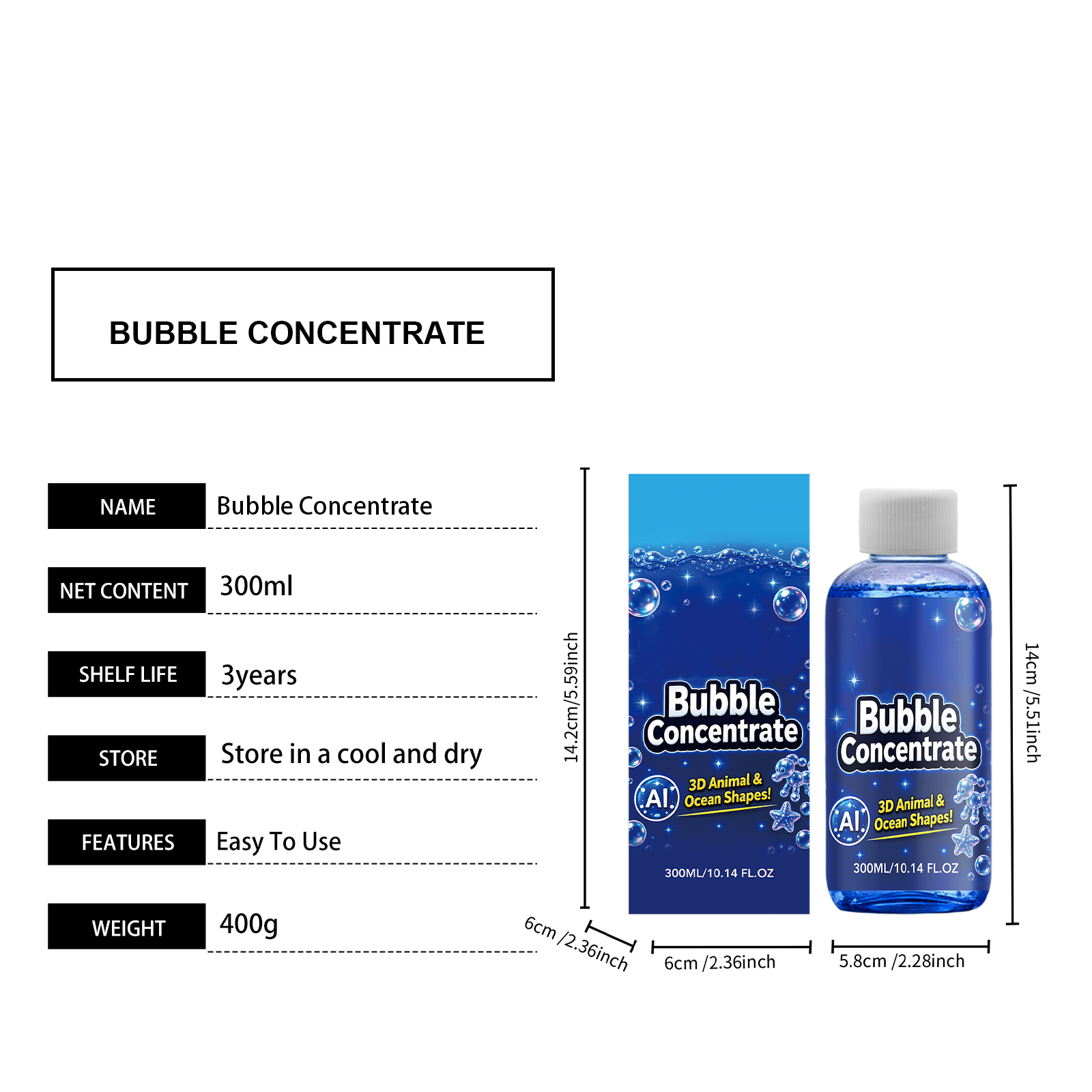 Three D Magic Bubble Concentrated Liquid For Kids Outdoor Parent Child Party Interactive Play Toy