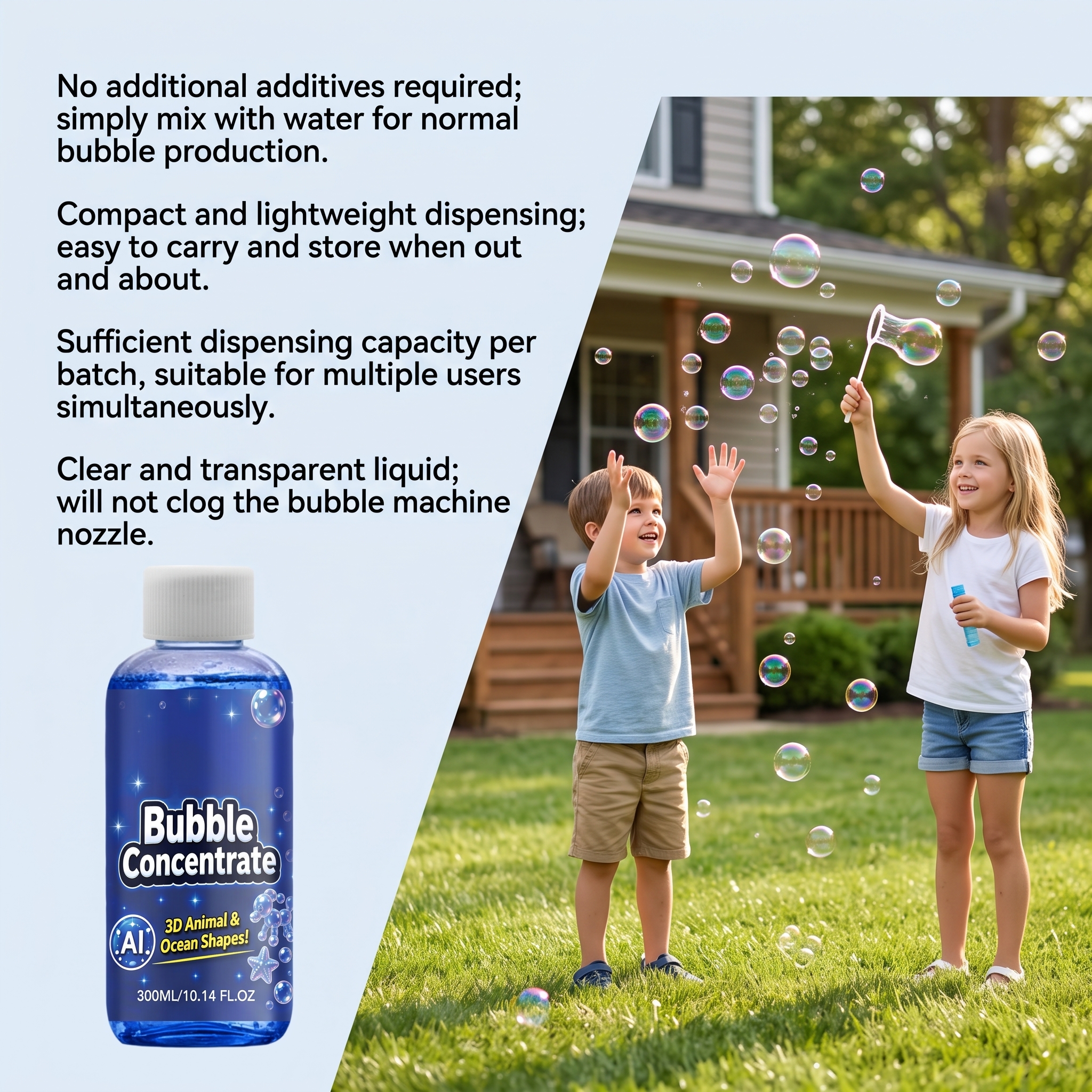 Three D Magic Bubble Concentrated Liquid For Kids Outdoor Parent Child Party Interactive Play Toy