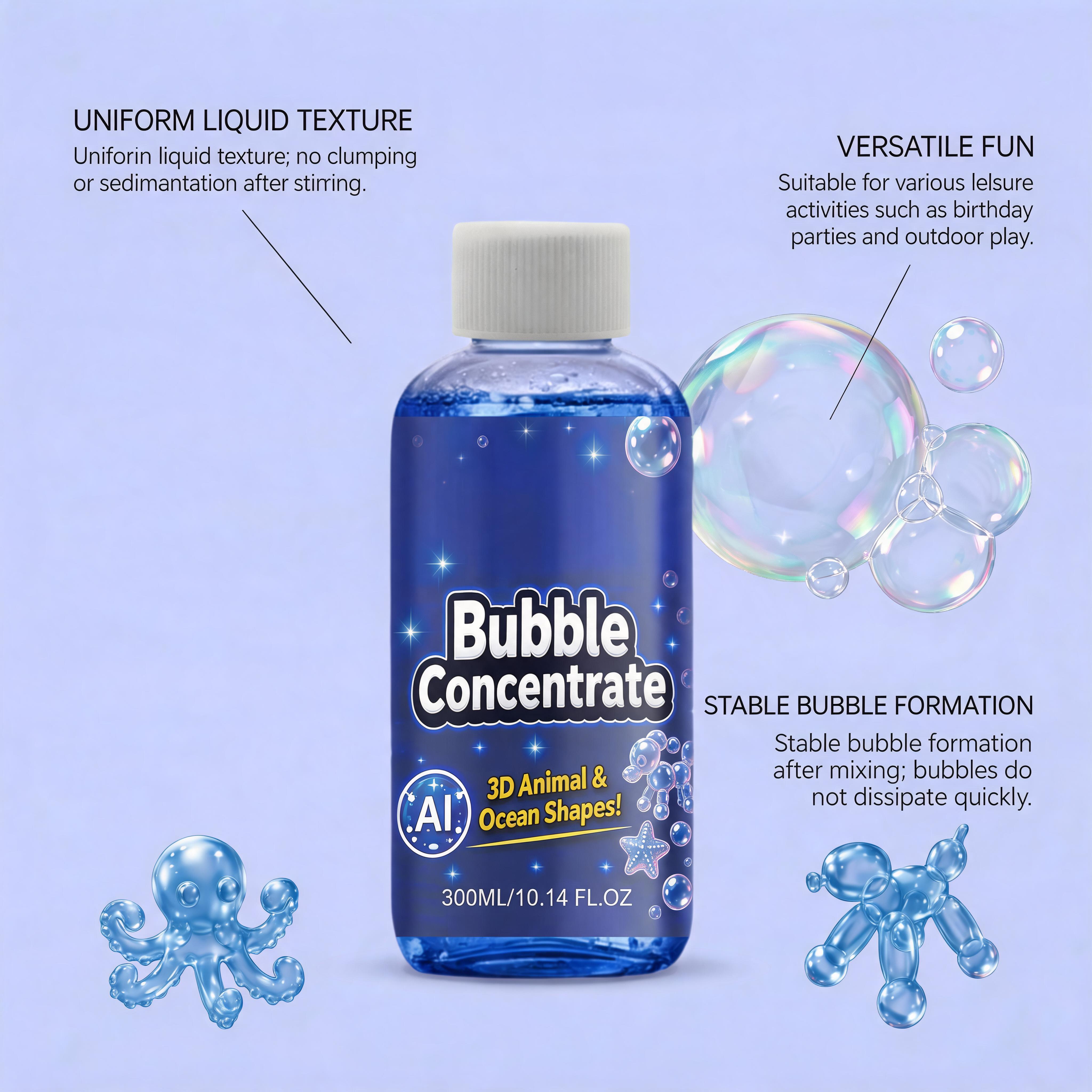 Three D Magic Bubble Concentrated Liquid For Kids Outdoor Parent Child Party Interactive Play Toy