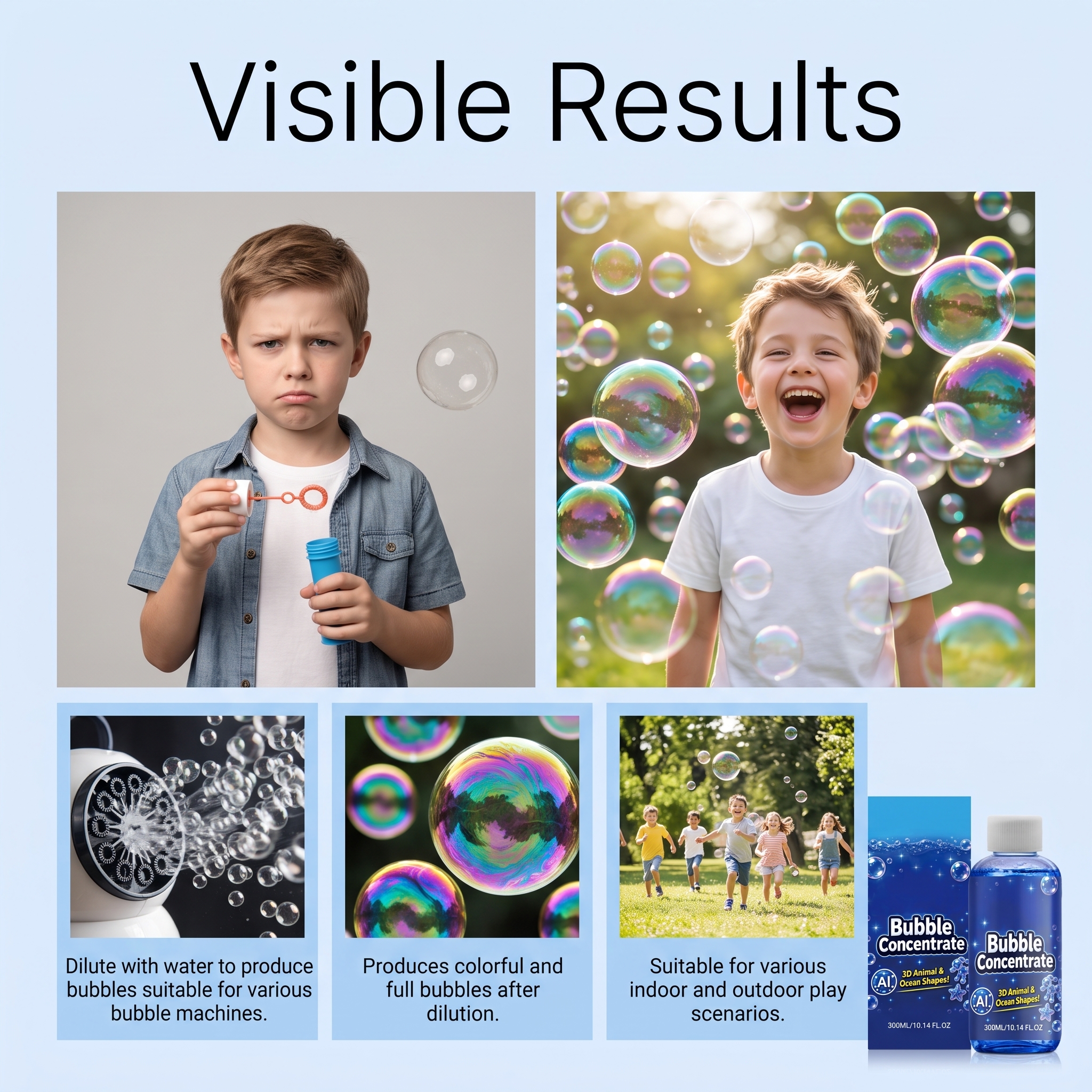 Three D Magic Bubble Concentrated Liquid For Kids Outdoor Parent Child Party Interactive Play Toy