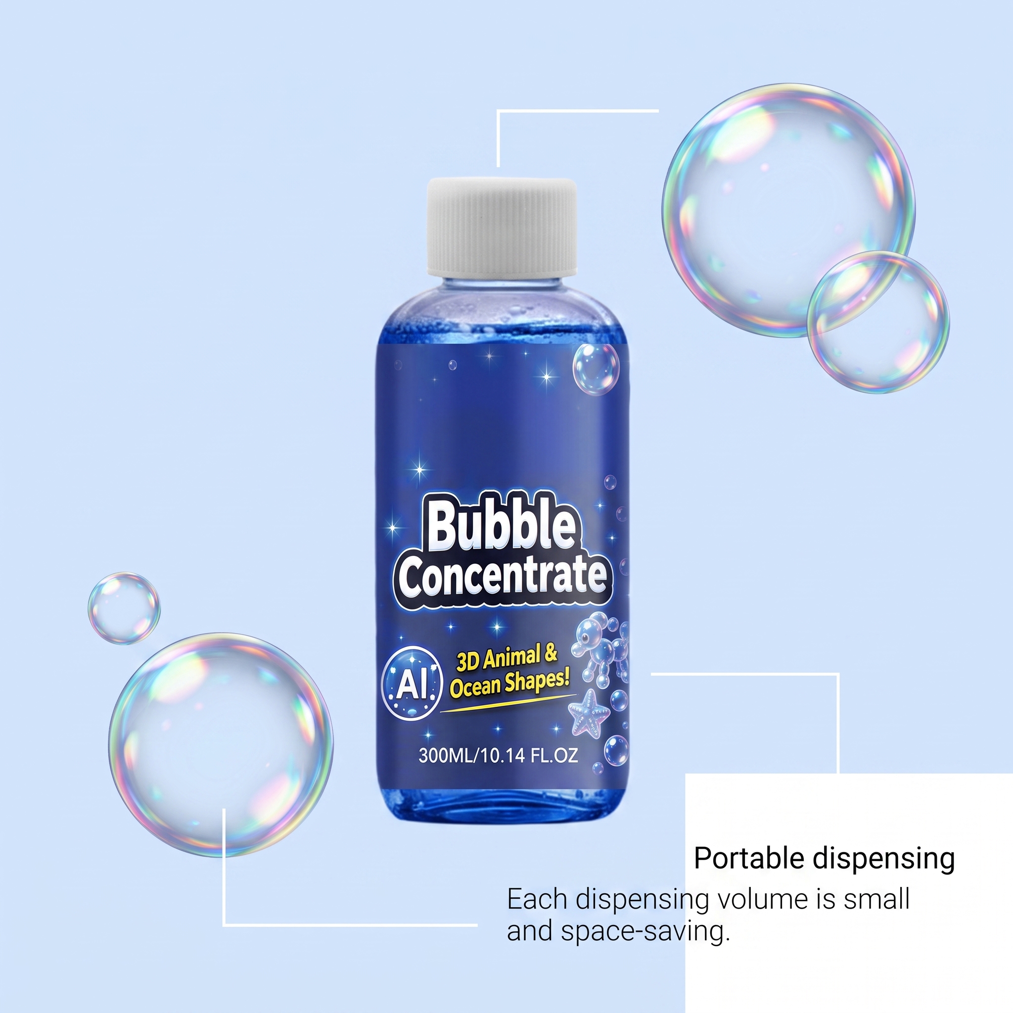 Three D Magic Bubble Concentrated Liquid For Kids Outdoor Parent Child Party Interactive Play Toy