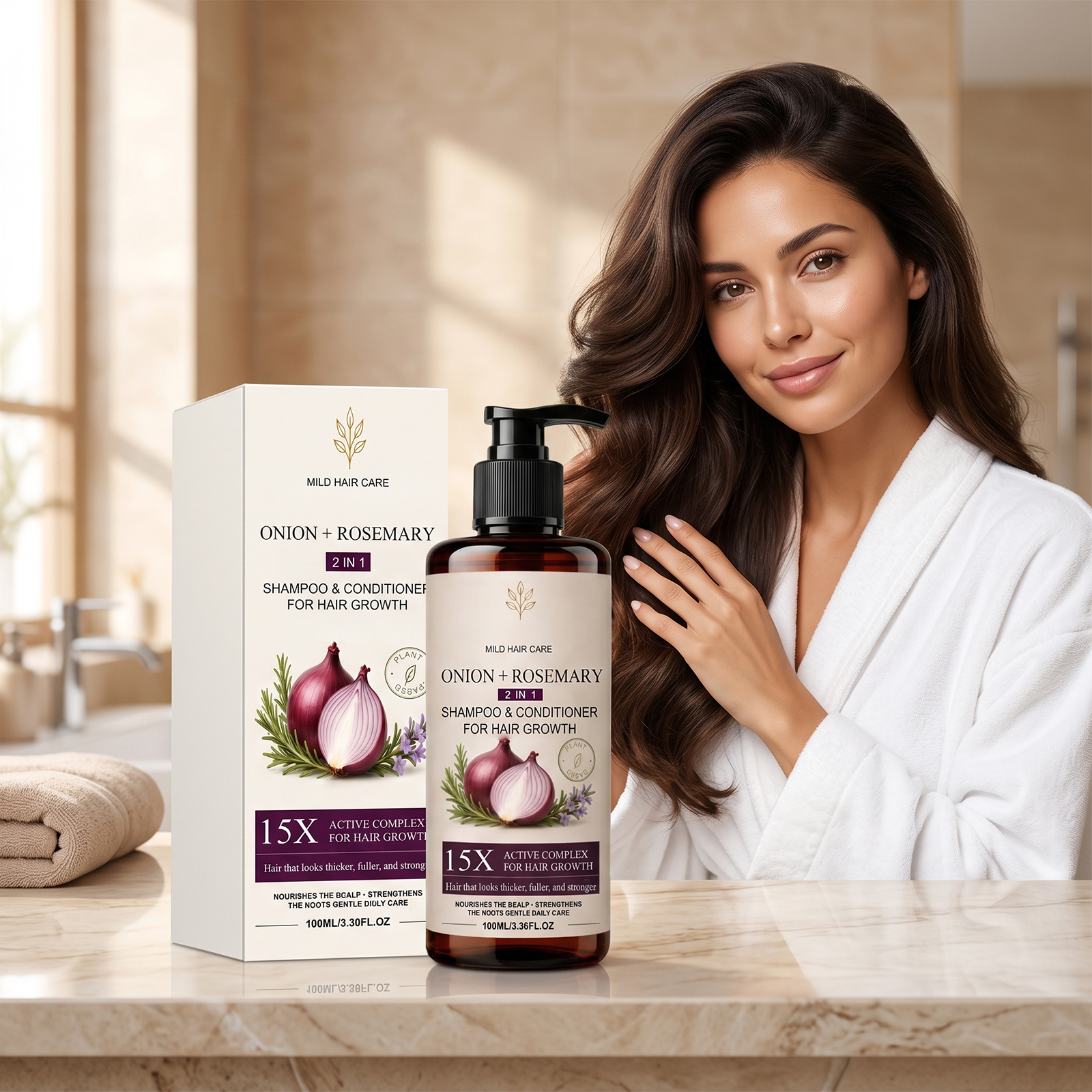 Hair Moisturizing Shampoo Mild Formula Gentle Care Smooth Strands Fluffy Fresh Non Greasy Scalp Hair