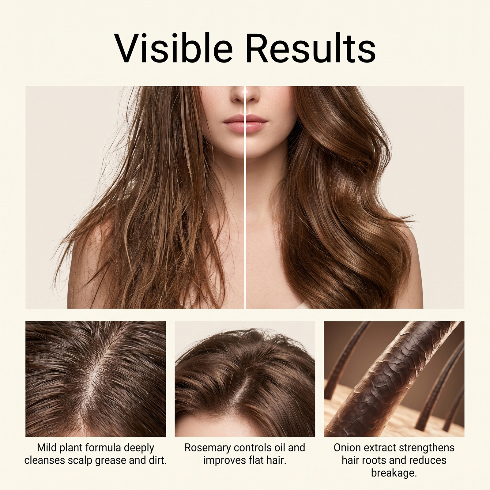Hair Moisturizing Shampoo Mild Formula Gentle Care Smooth Strands Fluffy Fresh Non Greasy Scalp Hair