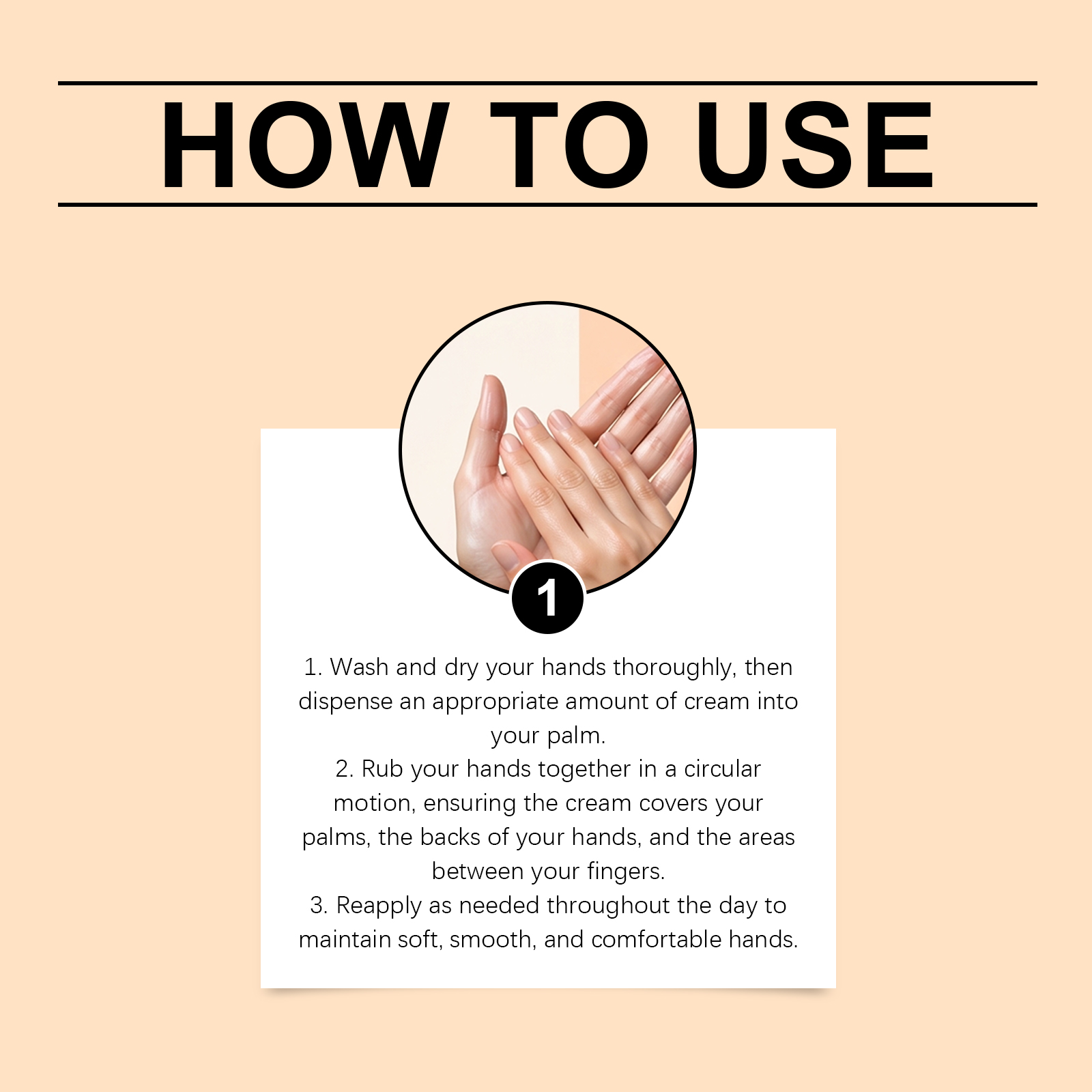 Moisturizing Care Hand Cream Gentle Mild Soft Hydrating Comfort Daily Skin Apply Hand Care